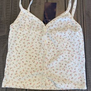 NWT Rare Brandy Melville Floral Zelly Tank Top